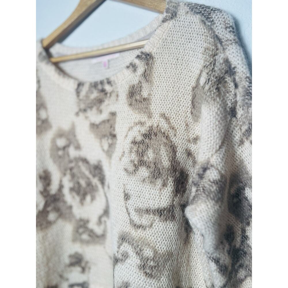 VICTORIA'S SECRET Mohair Wool Blend Floral Oversized Sweater Sz S - Picture 3 of 13
